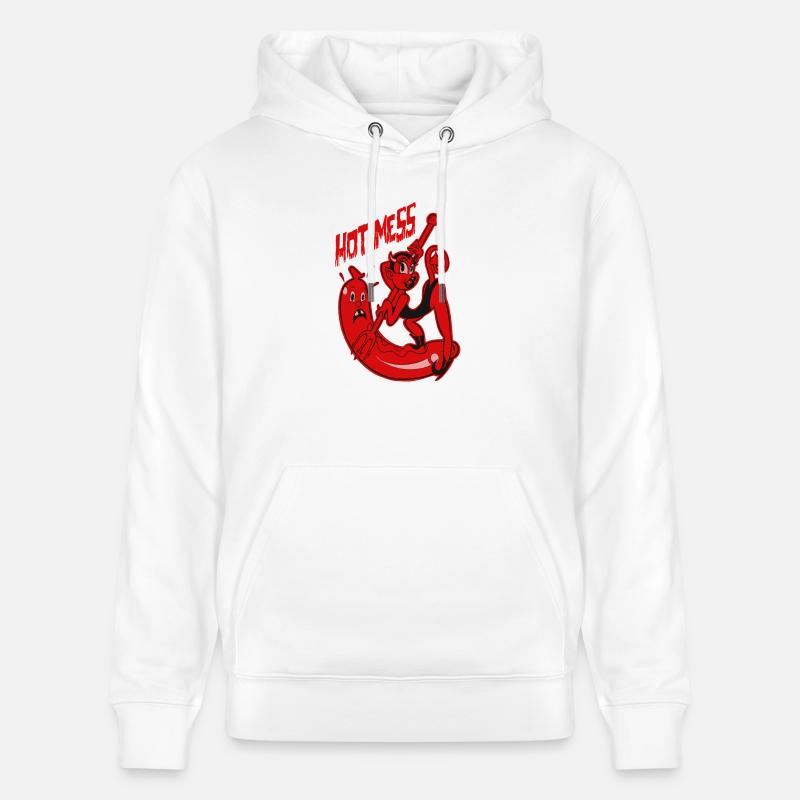 Hot Mess Cartoon Pinup - Sweat à capuche bio CRUISER Stanley/Stella Unisexe - blanc
