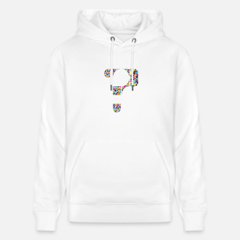 Point d'interrogation - Sweat à capuche bio CRUISER Stanley/Stella Unisexe - blanc