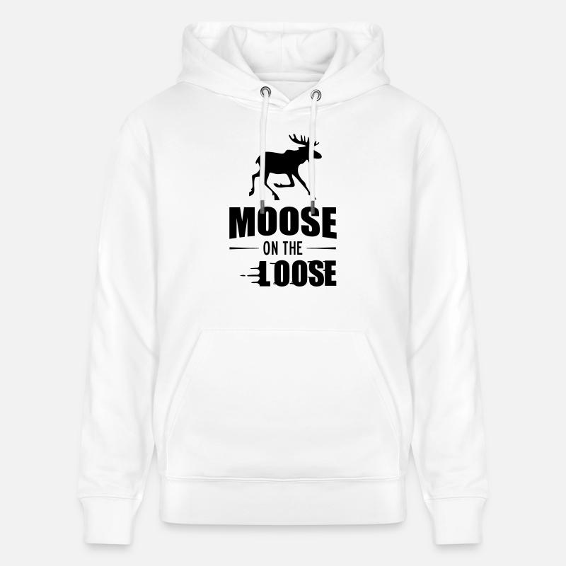 Moose On The Loose - Sweat à capuche bio CRUISER Stanley/Stella Unisexe - blanc