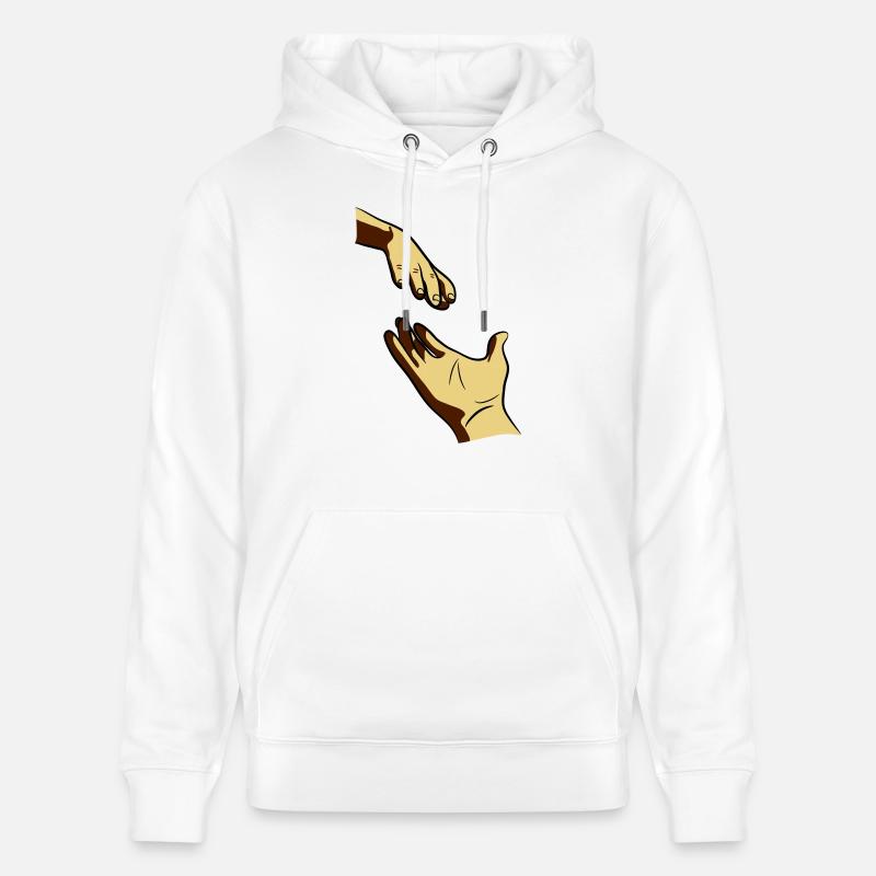 Hand reichen geben - Stanley/Stella Unisex Bio-Hoodie CRUISER  - Weiß