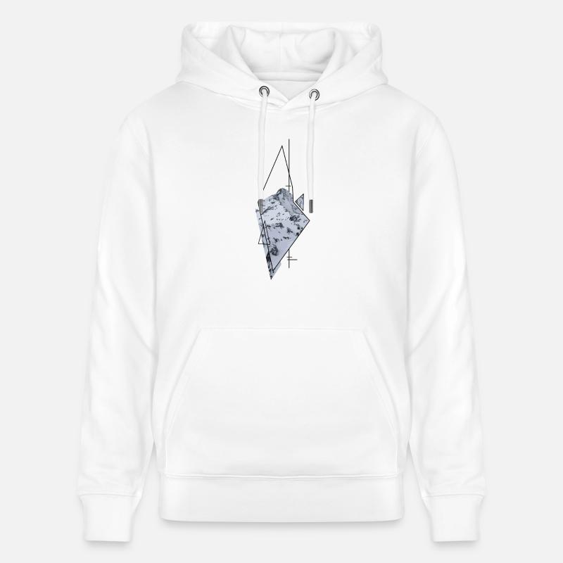 Berg Grafik Muster - Stanley/Stella Unisex Bio-Hoodie CRUISER  - Weiß