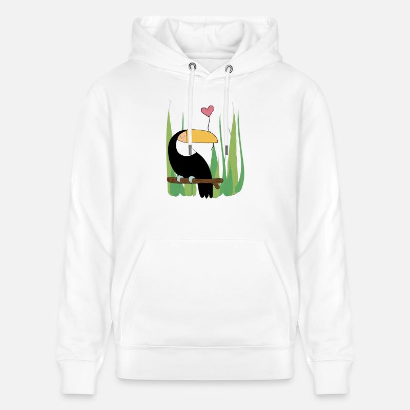 Kakadu mit Herz - Geschenkidee - Geschenk - Stanley/Stella Unisex Bio-Hoodie CRUISER  - Weiß