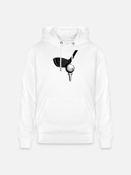Golfball und Sticlk - Stanley/Stella Unisex Bio-Hoodie CRUISER  - Weiß