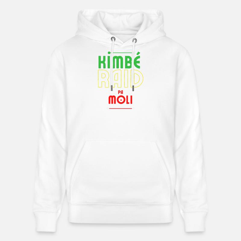kimbe raid pa moli - Sweat à capuche bio CRUISER Stanley/Stella Unisexe - blanc
