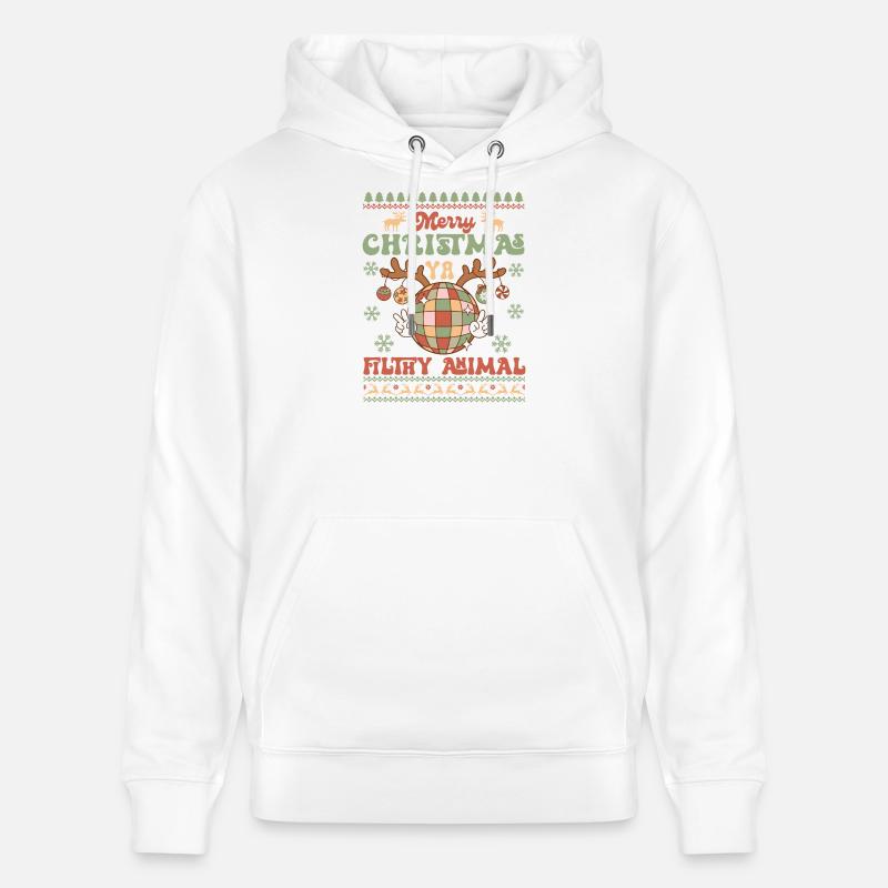 Hässlicher Weihnachtspullover - Stanley/Stella Unisex Bio-Hoodie CRUISER  - Weiß