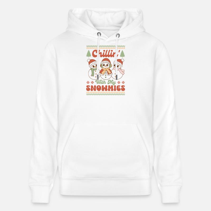 Pull de Noël moche - Sweat à capuche bio CRUISER Stanley/Stella Unisexe - blanc