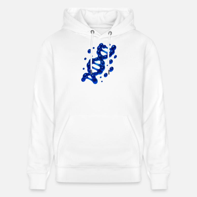 3D DNS Helix Molekül Blau - Stanley/Stella Unisex Bio-Hoodie CRUISER  - Weiß