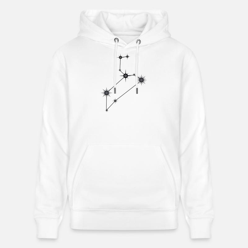 Löwe Sternbild Sternzeichen Schwarz & Grau - Stanley/Stella Unisex Bio-Hoodie CRUISER  - Weiß