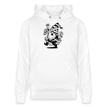 wicht kleber klebeband - Stanley/Stella Unisex Bio-Hoodie CRUISER  - Weiß - Vorne - Alina (178cm) & Michal (187cm)