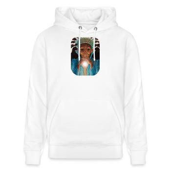 Ancient Luminous Wisdom - Stanley/Stella CRUISER Unisex Organic Hoodie - white - Front - Alina (178cm) & Michal (187cm)