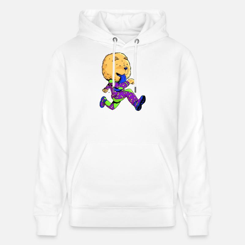 Chow-chow runner  - Sweat à capuche bio CRUISER Stanley/Stella Unisexe - blanc