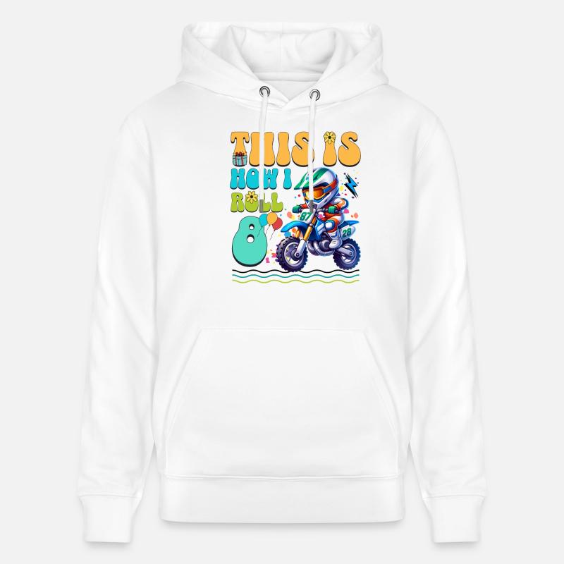 8e anniversaire de motocross - Sweat à capuche bio CRUISER Stanley/Stella Unisexe - blanc