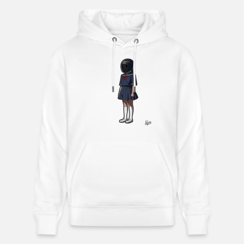 Écolière avec casque - Sweat à capuche bio CRUISER Stanley/Stella Unisexe - blanc