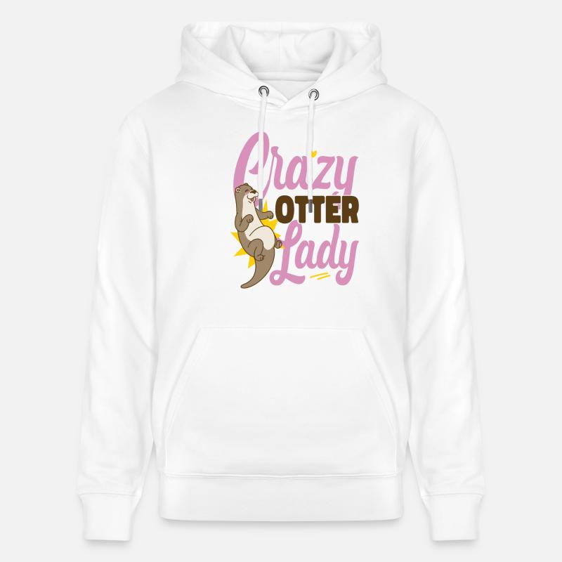 Loutre folle loutre dame - Sweat à capuche bio CRUISER Stanley/Stella Unisexe - blanc