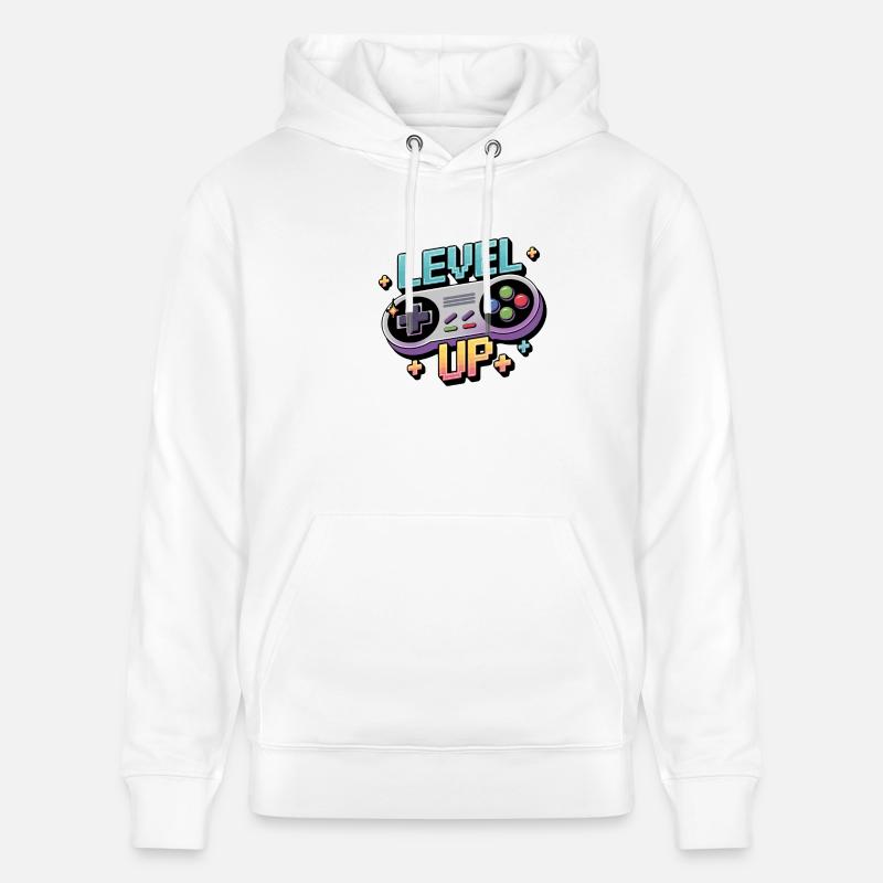 Level Up – Gaming Controller - Stanley/Stella Unisex Bio-Hoodie CRUISER  - Weiß
