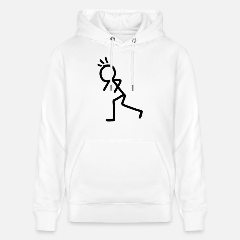 Strichmännchen - laufen - Stanley/Stella Unisex Bio-Hoodie CRUISER  - Weiß