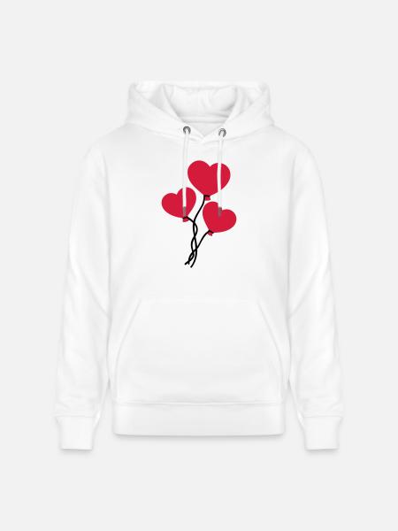 Balloon - Stanley/Stella CRUISER Unisex Organic Hoodie - white