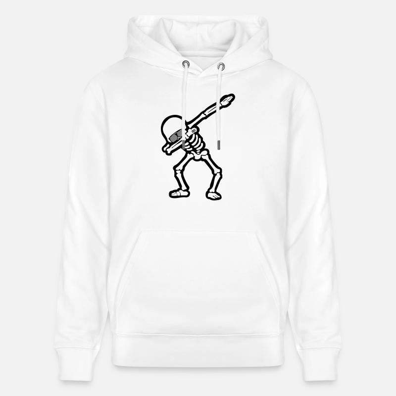 Cool Skull Dabbing 01 - Sweat à capuche bio CRUISER Stanley/Stella Unisexe - blanc