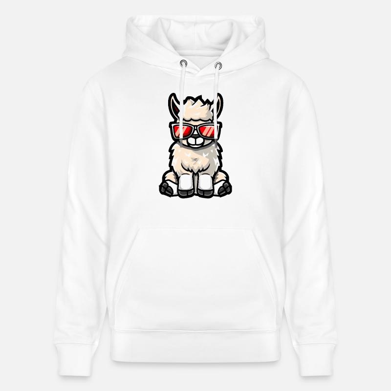Alpaka Llama Cool Comic - Stanley/Stella Unisex Bio-Hoodie CRUISER  - Weiß