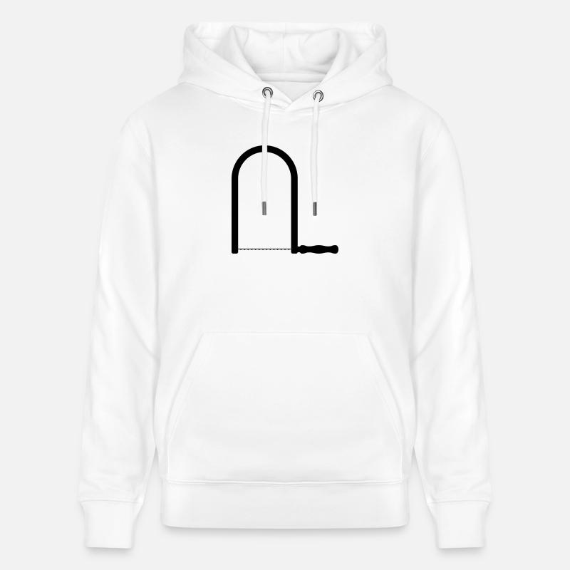 Sciure-scie à feuillage-scie artisanale - Sweat à capuche bio CRUISER Stanley/Stella Unisexe - blanc