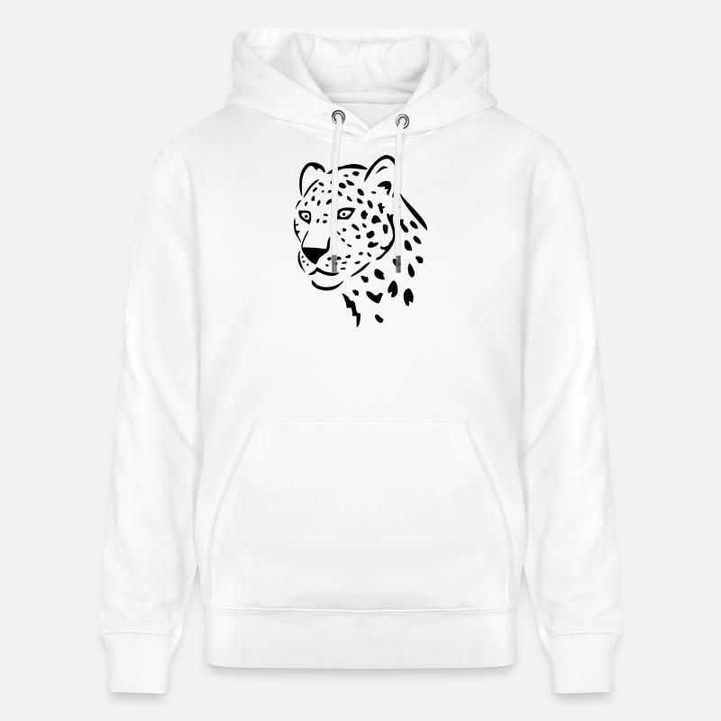 léopard - Sweat à capuche bio CRUISER Stanley/Stella Unisexe - blanc