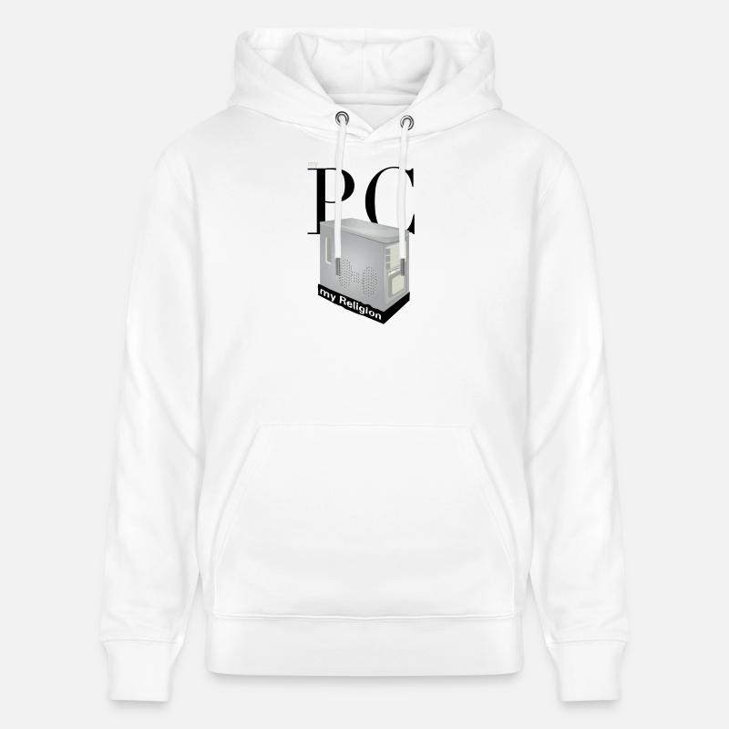 mon PC ma religion - Sweat à capuche bio CRUISER Stanley/Stella Unisexe - blanc