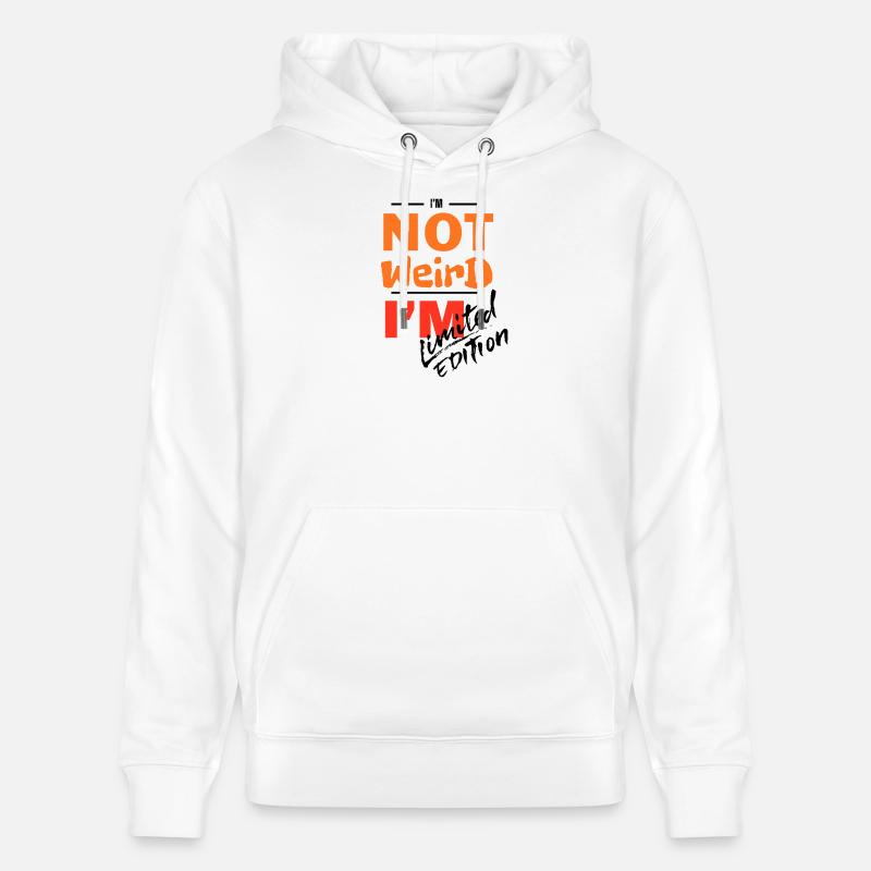 Pas bizarre, je suis Bold Gradient - Sweat à capuche bio CRUISER Stanley/Stella Unisexe - blanc