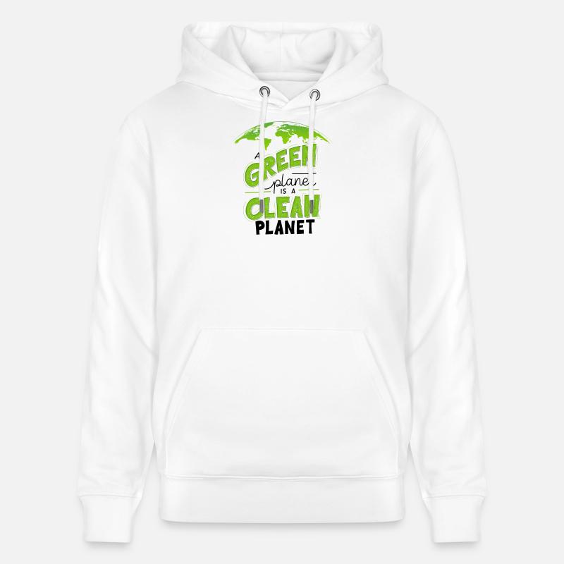 Conception écologique Green Clean Earth - Sweat à capuche bio CRUISER Stanley/Stella Unisexe - blanc
