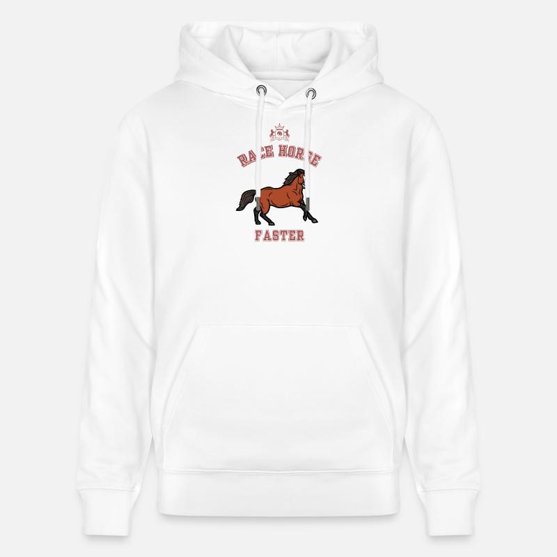 Fumier de cheval de course - Sweat à capuche bio CRUISER Stanley/Stella Unisexe - blanc