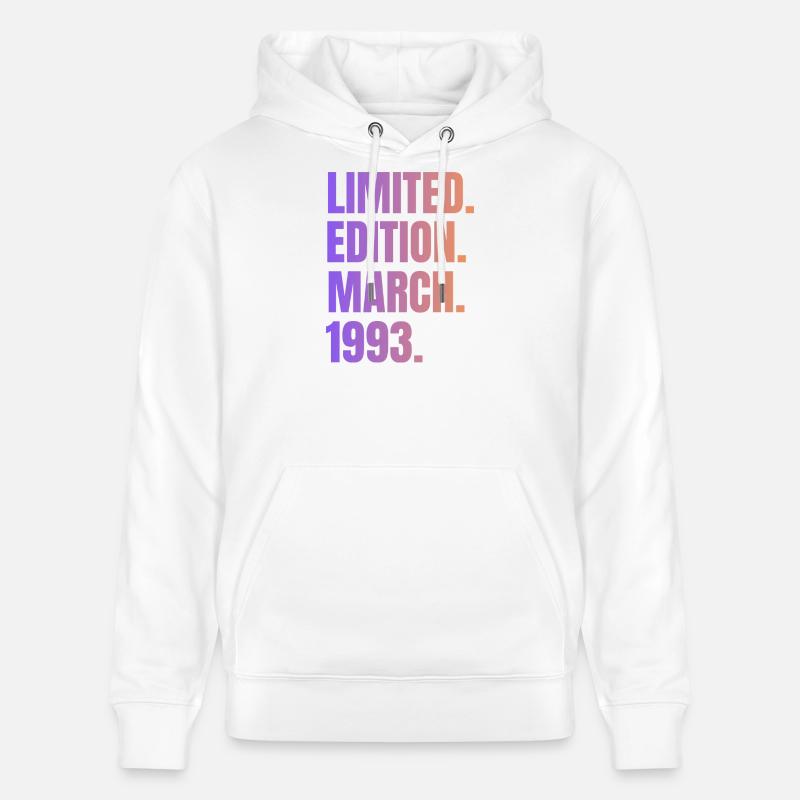 Édition Limitée Mars 1993 - Sweat à capuche bio CRUISER Stanley/Stella Unisexe - blanc