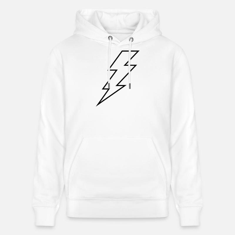 Lightning bolt - Stanley/Stella CRUISER Unisex Organic Hoodie - white