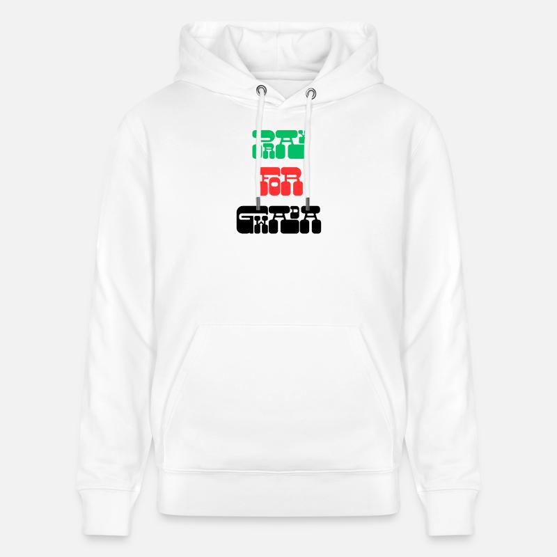 PRAY FOR GWADA - Sweat à capuche bio CRUISER Stanley/Stella Unisexe - blanc