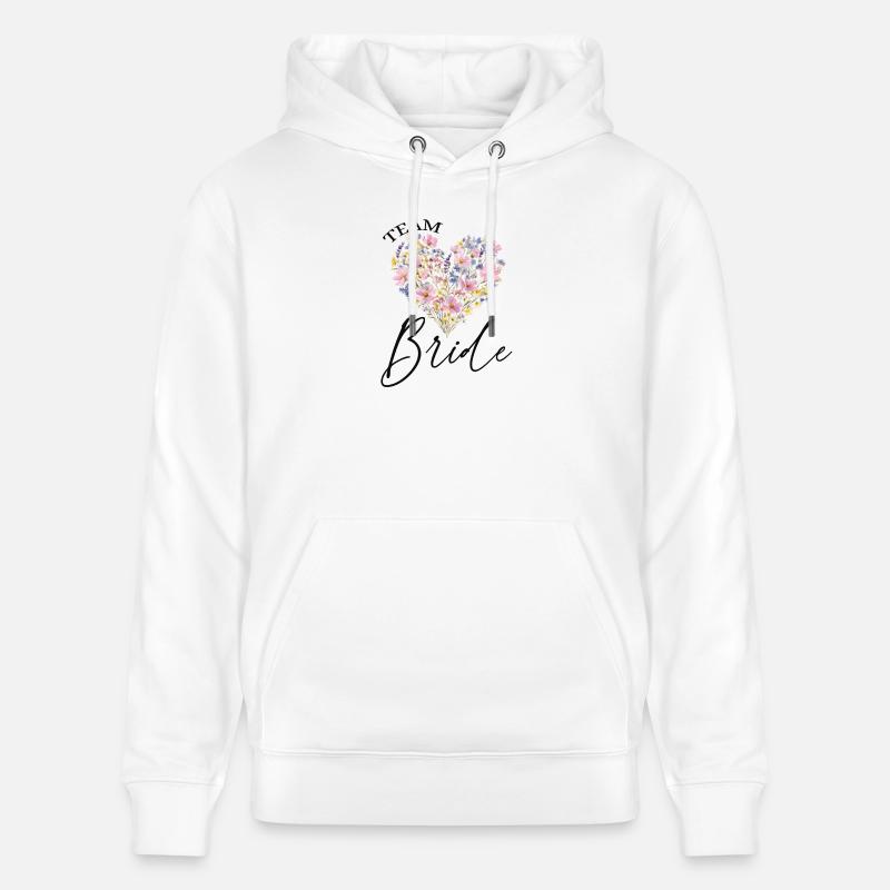 Cœur de fleur - Mariée - Personnalisable - Sweat à capuche bio CRUISER Stanley/Stella Unisexe - blanc
