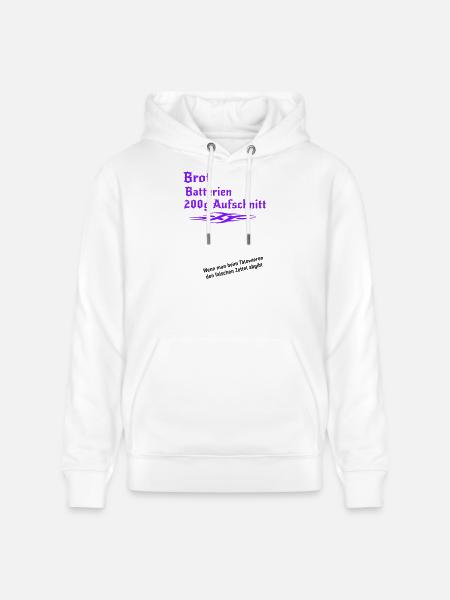 Tattoo falscher Zettel - Stanley/Stella Unisex Bio-Hoodie CRUISER - Weiß