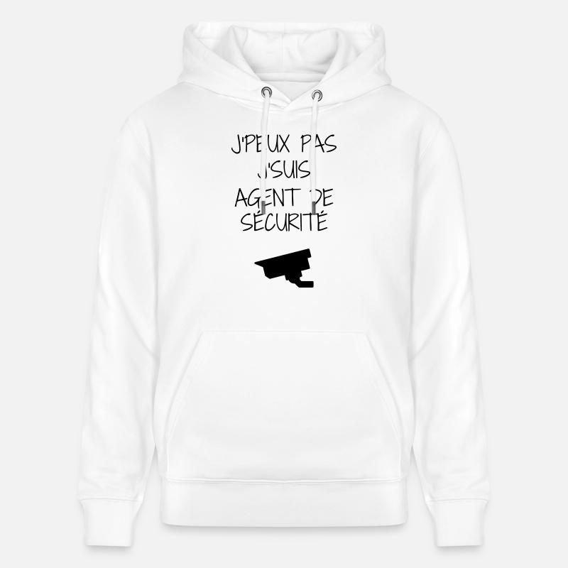 Sécurité / Vigile / Surveiller / Security - Sweat à capuche bio CRUISER Stanley/Stella Unisexe - blanc