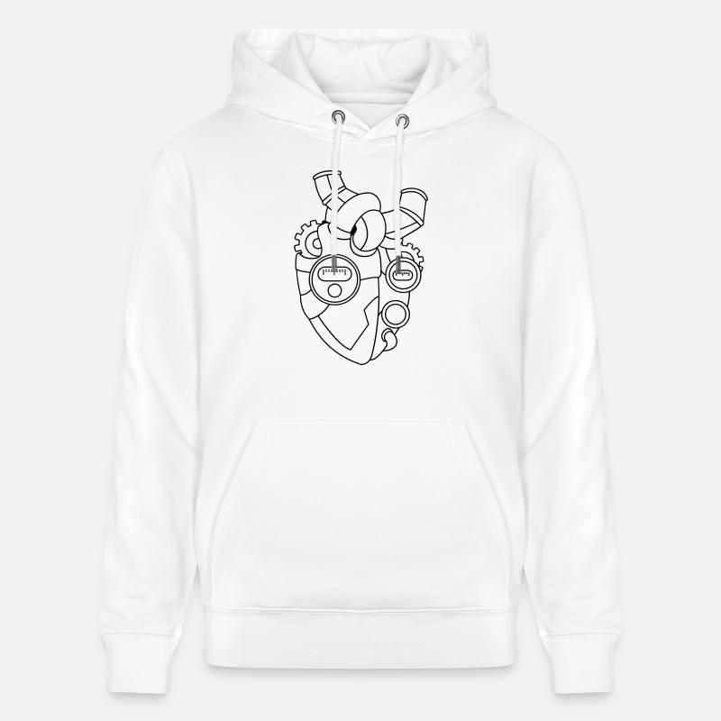 Herz für Technik – Technik Geschenkidee - Stanley/Stella Unisex Bio-Hoodie CRUISER  - Weiß