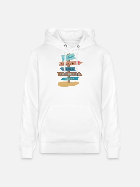 Urlaub - Stanley/Stella Unisex Bio-Hoodie CRUISER  - Weiß