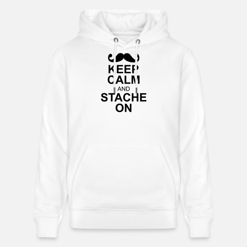 moustache - Sweat à capuche bio CRUISER Stanley/Stella Unisexe - blanc