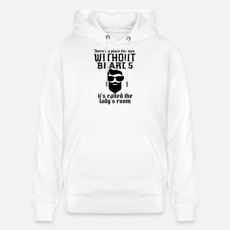 Mann mit Bart - Stanley/Stella Unisex Bio-Hoodie CRUISER  - Weiß