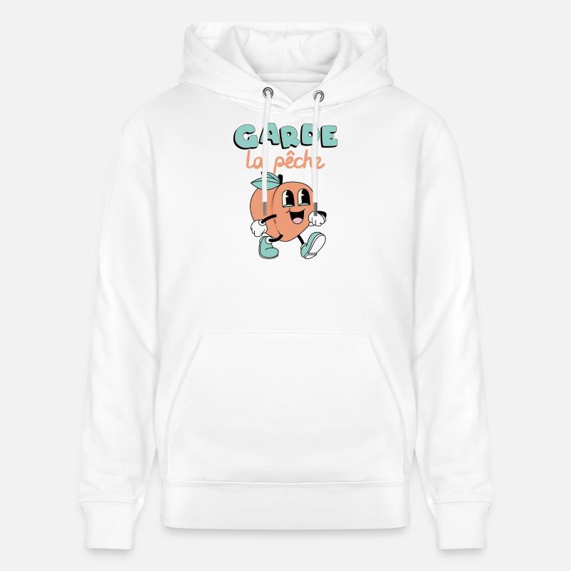 Garde la pêche ! - Sweat à capuche bio CRUISER Stanley/Stella Unisexe - blanc