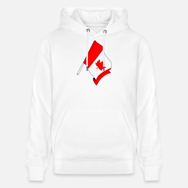 Drapeau du Canada - Sweat à capuche bio CRUISER Stanley/Stella Unisexe - blanc