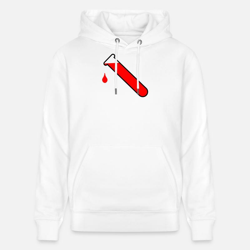 Logo de la prise de sang - Sweat à capuche bio CRUISER Stanley/Stella Unisexe - blanc