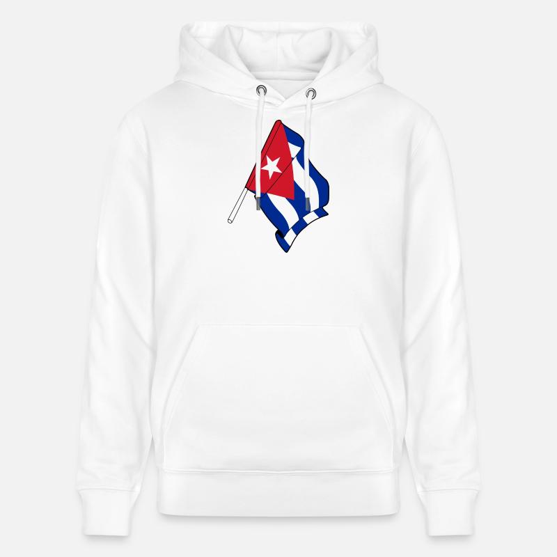 Drapeau de Cuba - Sweat à capuche bio CRUISER Stanley/Stella Unisexe - blanc