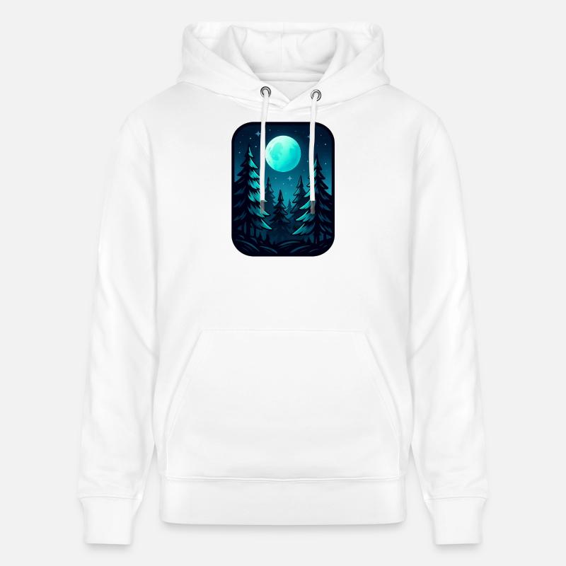 Pins au clair de lune - Sweat à capuche bio CRUISER Stanley/Stella Unisexe - blanc