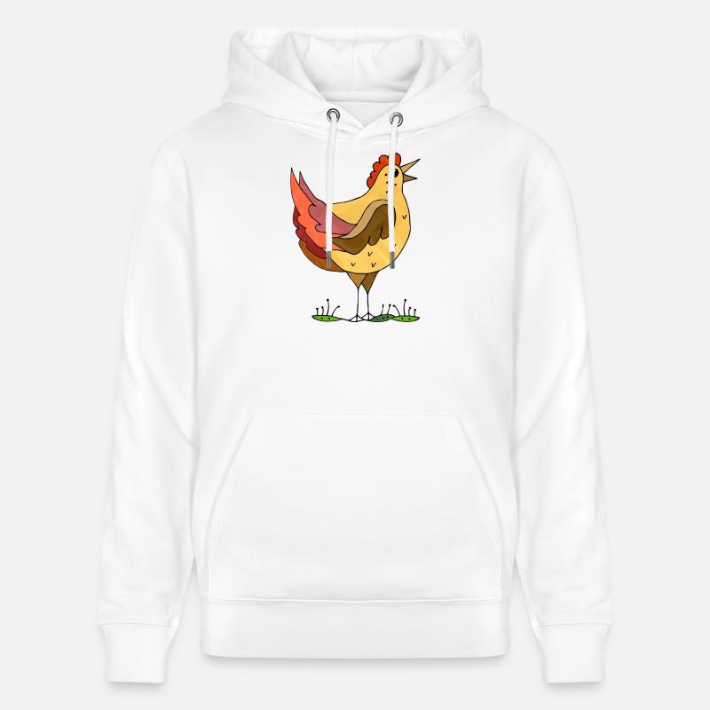 poule - Sweat à capuche bio CRUISER Stanley/Stella Unisexe - blanc