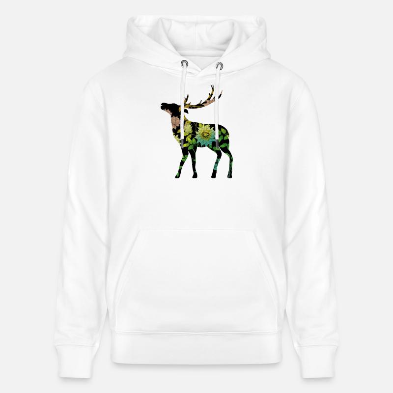 Cerf - Sweat à capuche bio CRUISER Stanley/Stella Unisexe - blanc