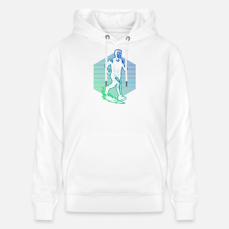 Graphismes de course pour les courses - Sweat à capuche bio CRUISER Stanley/Stella Unisexe - blanc