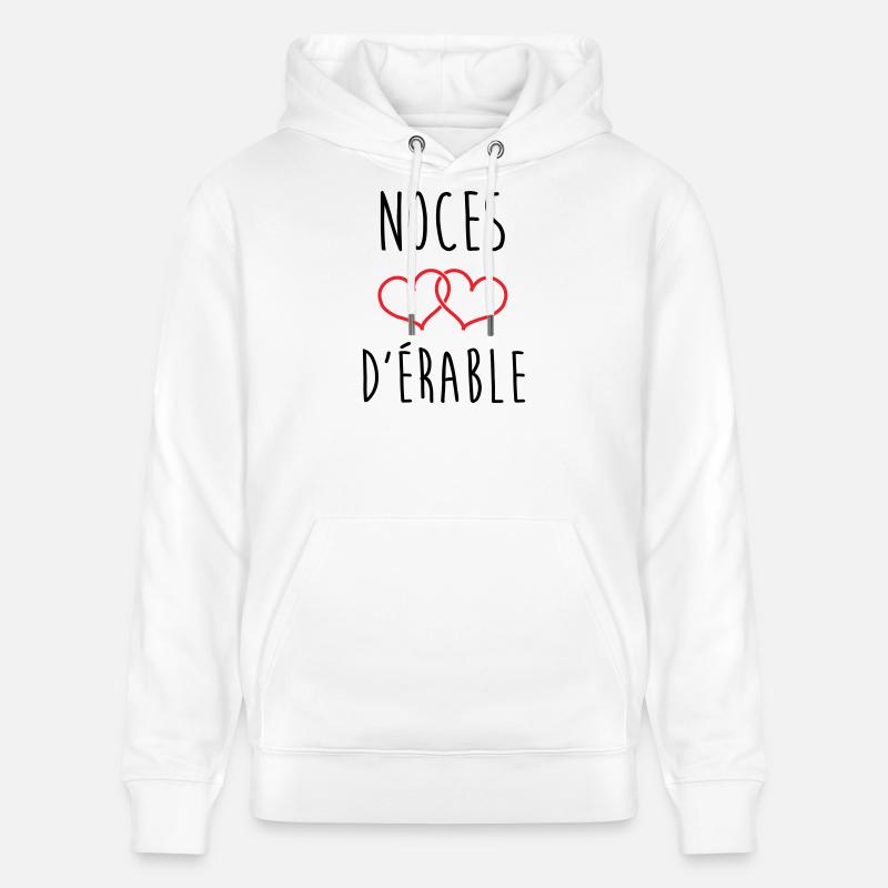 Noces d'Érable 58 ans de mariage - Sweat à capuche bio CRUISER Stanley/Stella Unisexe - blanc