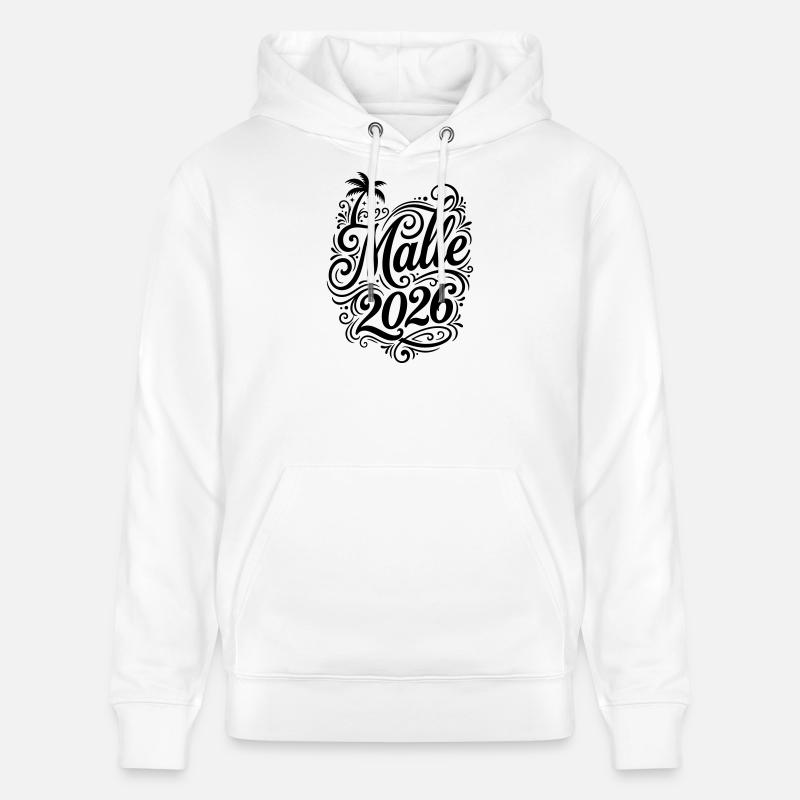 Malle 2026 Palme Majorque - Sweat à capuche bio CRUISER Stanley/Stella Unisexe - blanc
