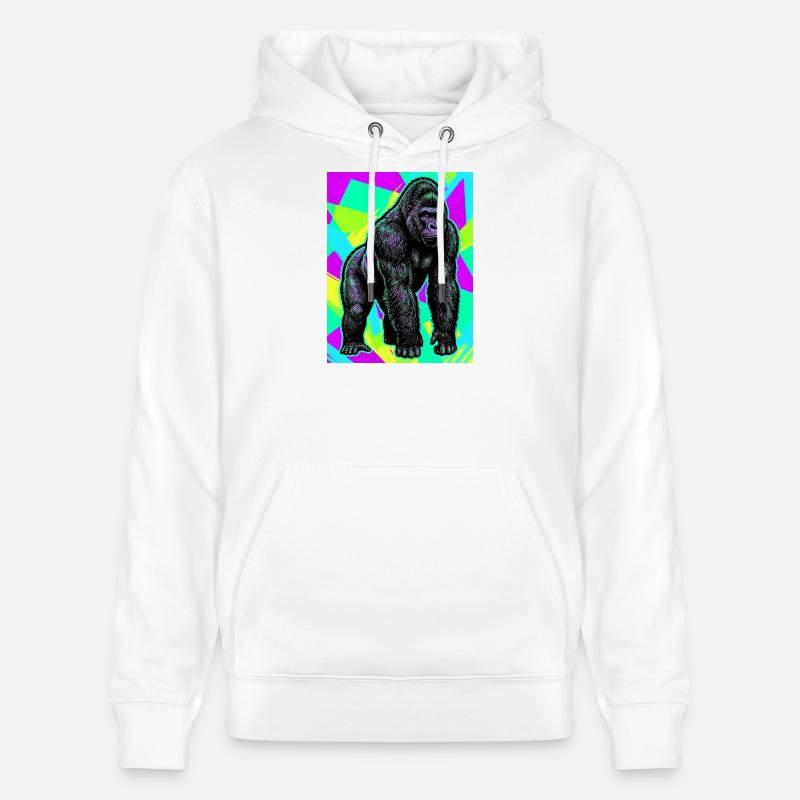 gorille - Sweat à capuche bio CRUISER Stanley/Stella Unisexe - blanc